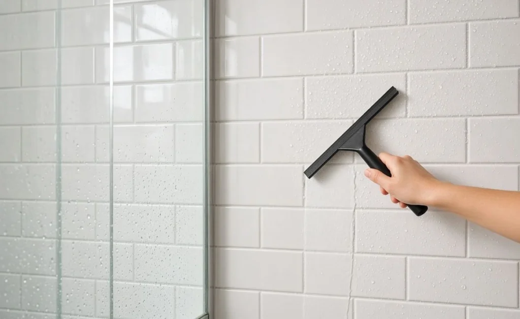 Dry Tile and Grout After Showering